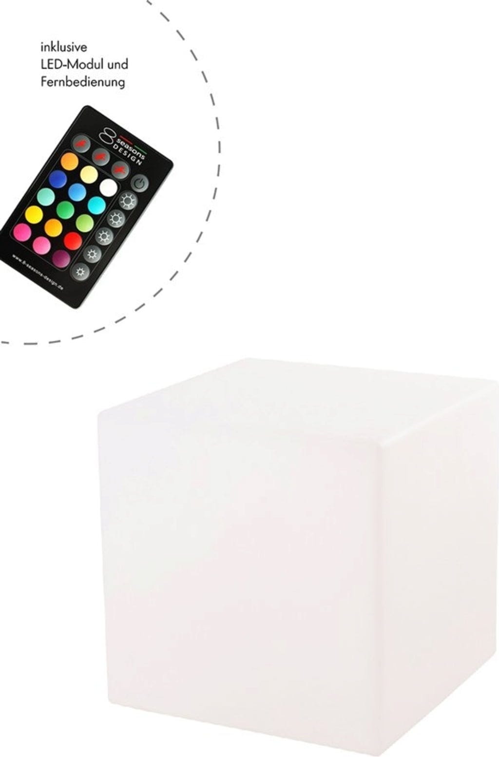 Leuchtwürfel Shining Cube (RGB), Höhe 33 Cm
