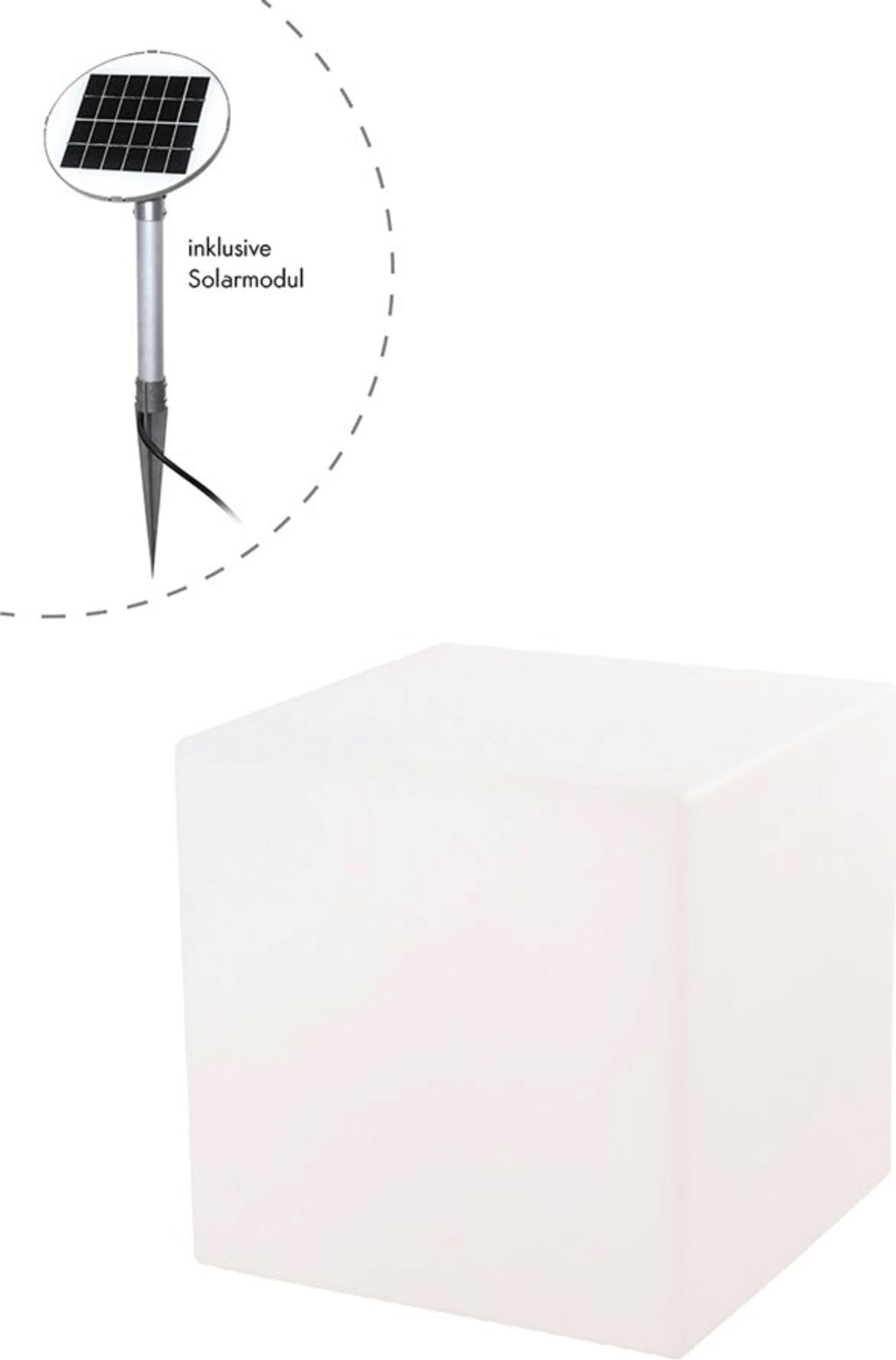  Leuchtwürfel Shining Cube (Solar), Höhe 33 Cm