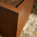  Pflanzgefäß Carrez Aus Cortenstahl - Rechteckig, 150 X 40 X 40 Cm