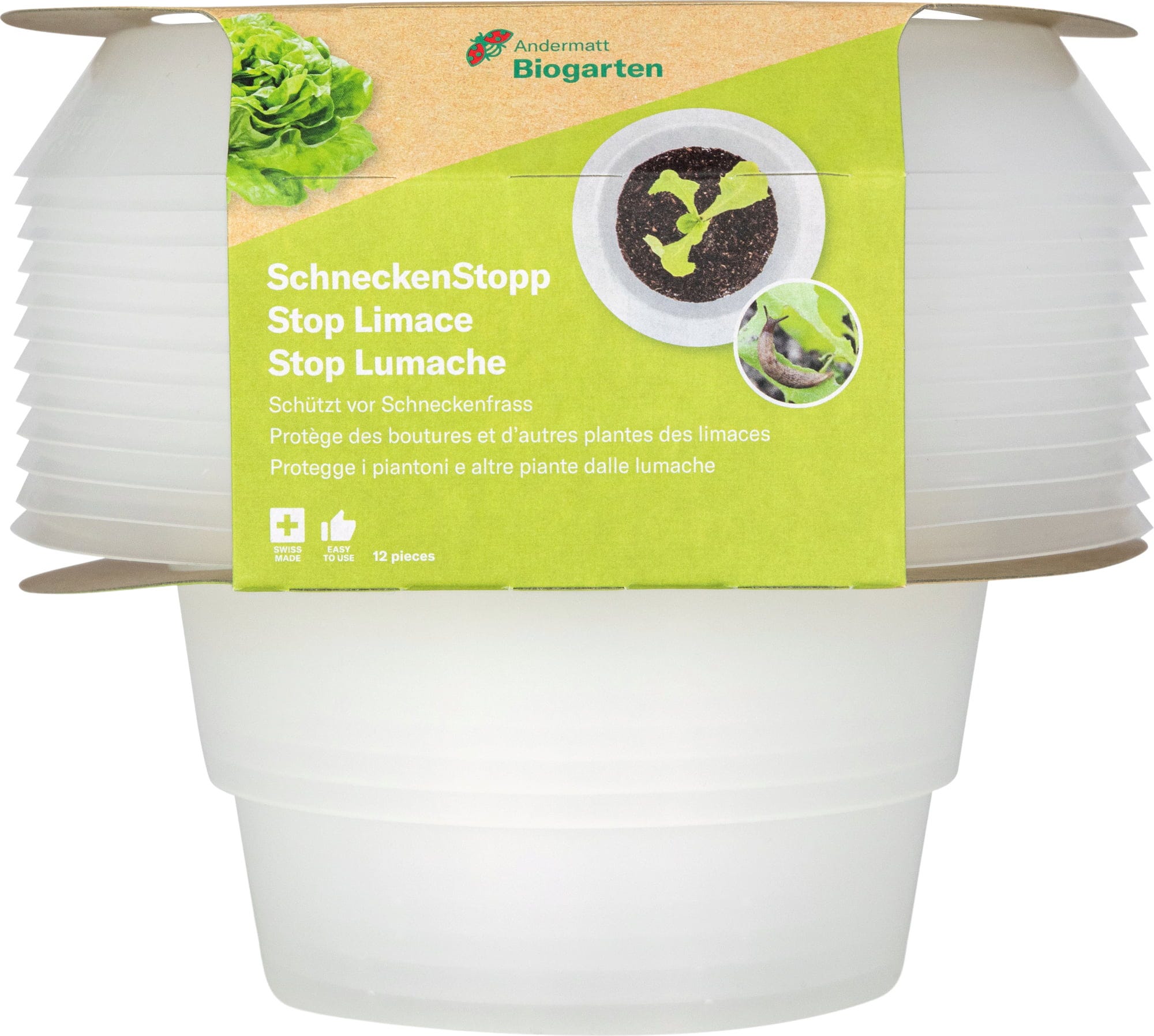  SchneckenStopp PP - 12er Set, Transparent
