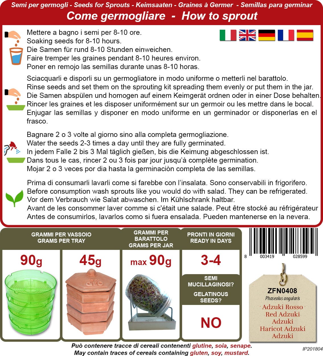  Bio Keimsprossen "Adzuki", 90 G