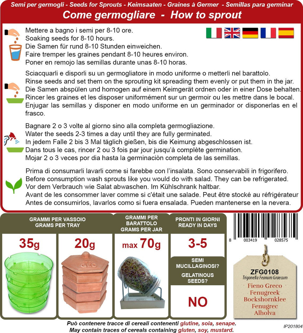  Bio Keimsprossen "Bockshornklee", 300 G