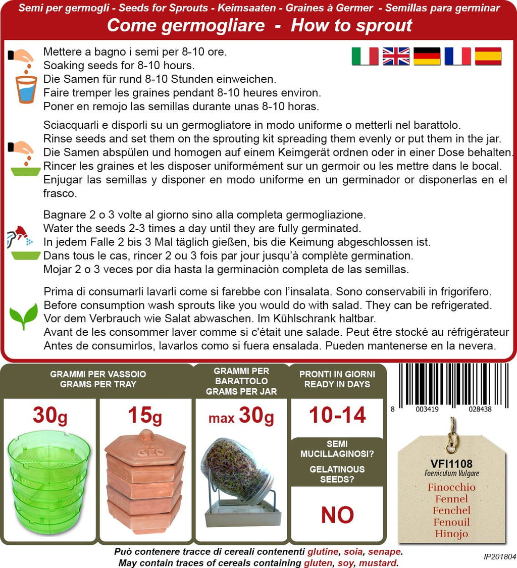  Bio Keimsprossen "Fenchel", 150 G