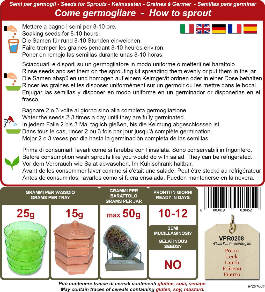  Bio Keimsprossen "Lauch", 6 G