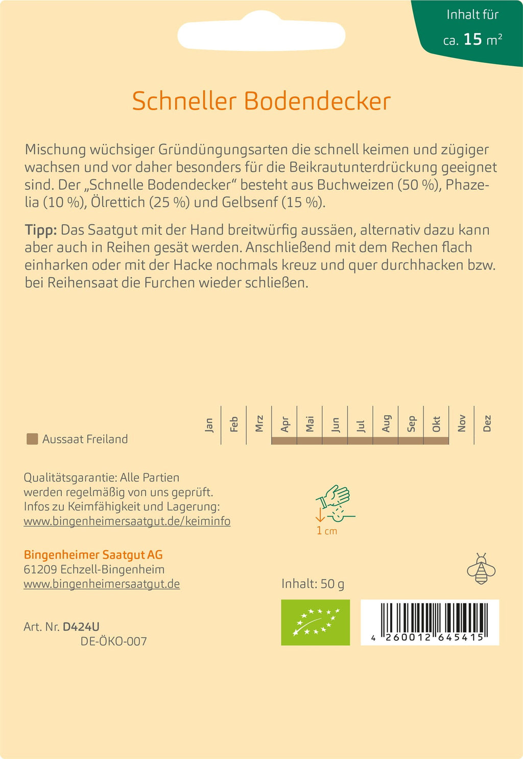  Gründüngung "Schneller Bodendecker"