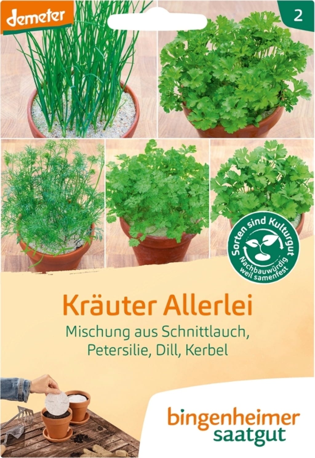 Küchenkräuter "Allerlei", 5 Saatscheiben