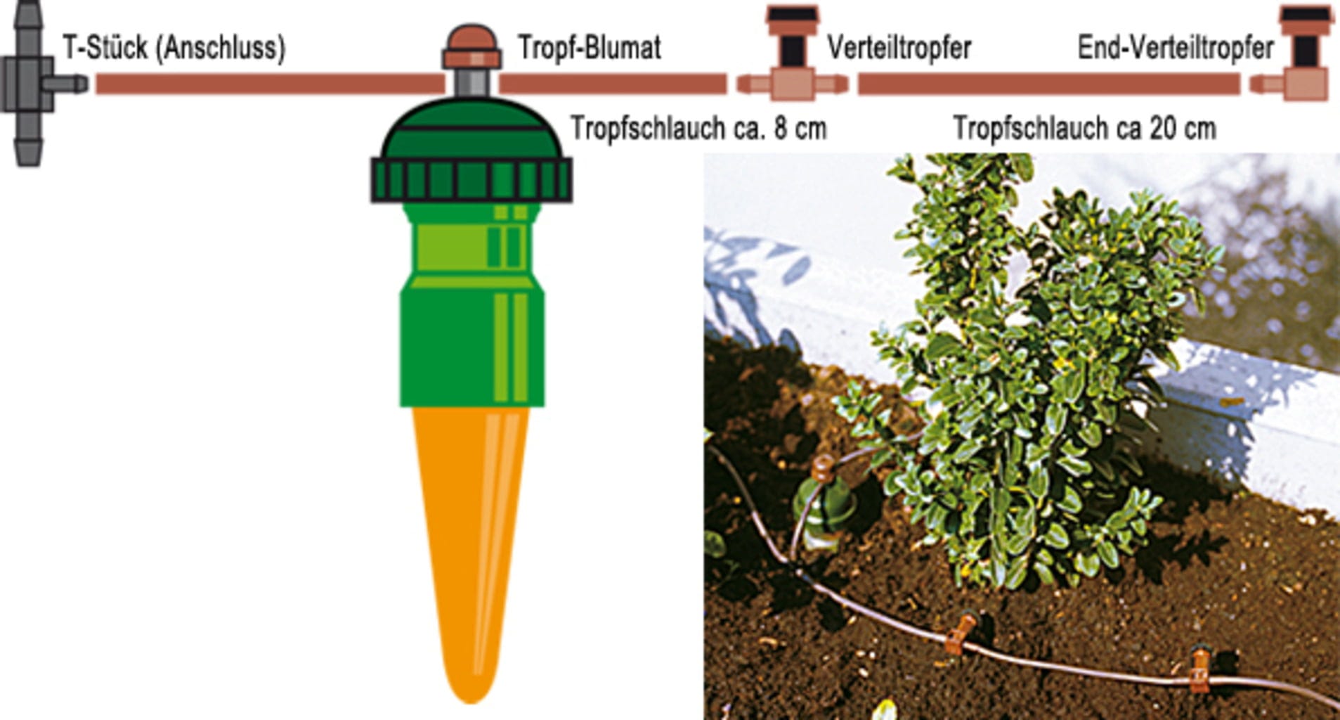  Tropf-Schlauch, 10 M