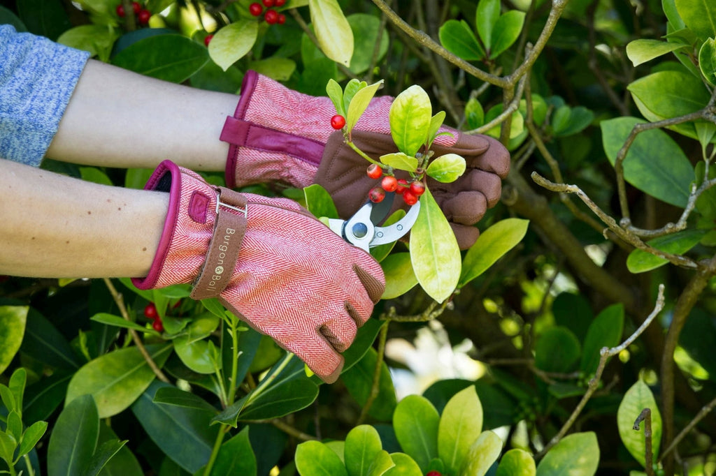  Gartenhandschuhe "Red Tweed", S/M (1 Paar)