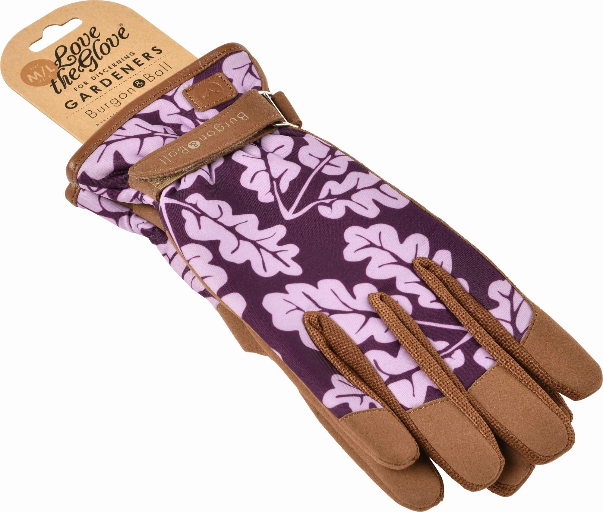  Gartenhandschuhe "Oak Leaf" - Plum, S/M