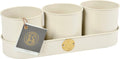  Kräutertöpfe Set - Creme