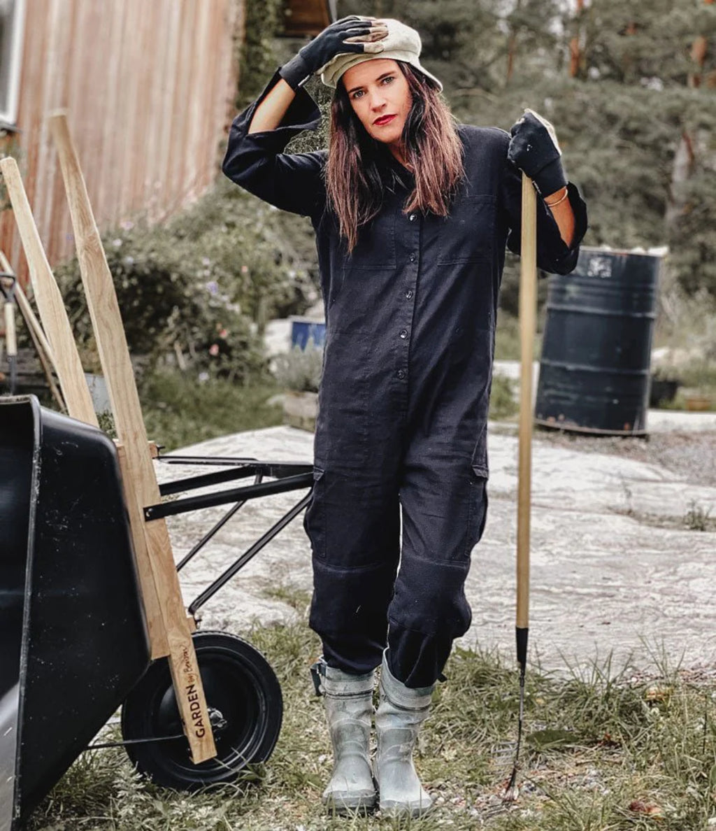  Gartenanzug / Overall - Schwarz, XXL