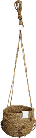  Blumenampel Korb Natur, H14/D18 Cm