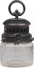 Französische Stalllaterne Inkl. Leuchtmittel & Timer, H 22 Cm Ø 11 Cm