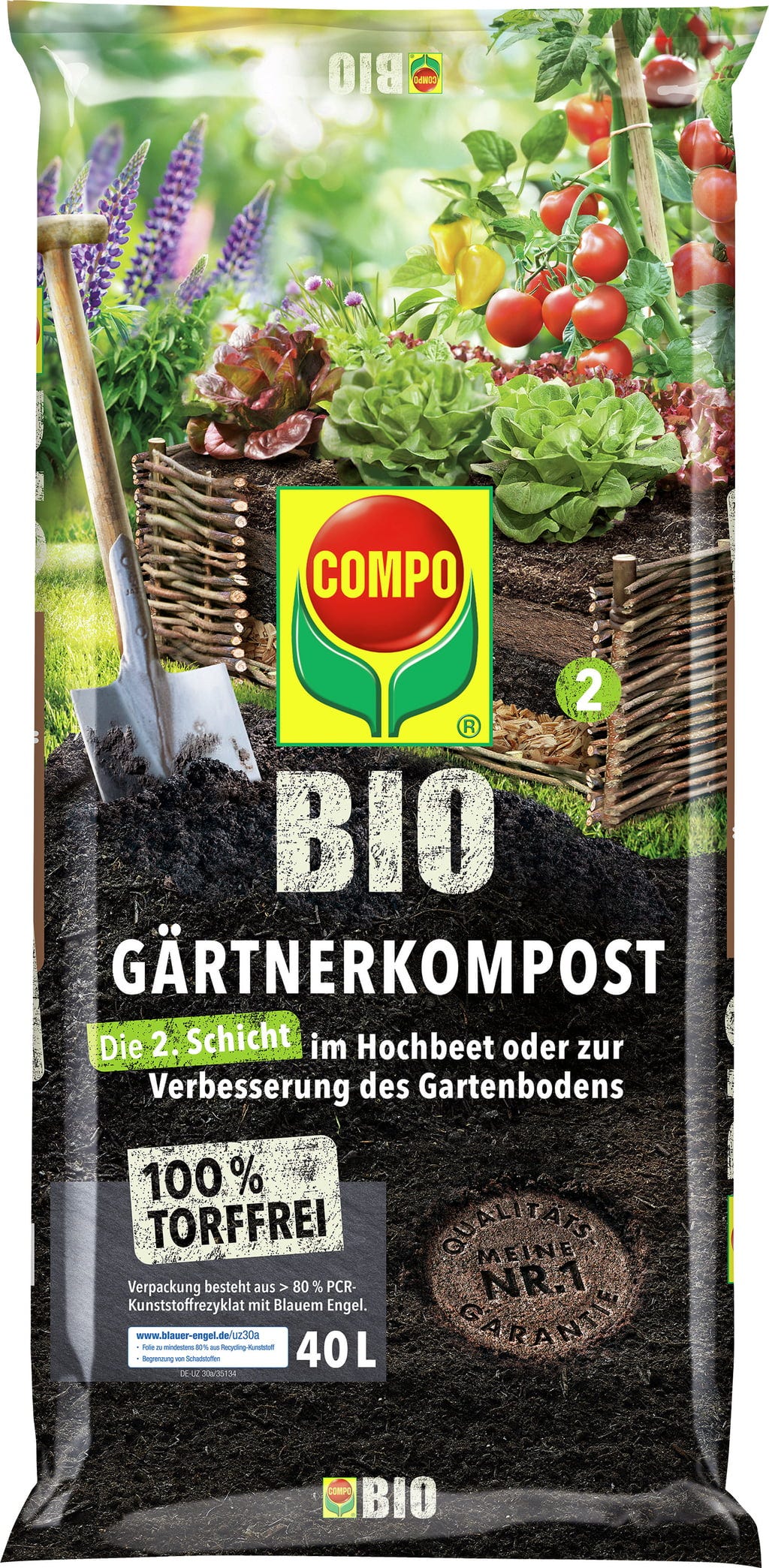 Compo Bio Gärtner Kompost, 40 Liter