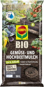 Compo BIO Gemüse- Und Hochbeetmulch Torffrei, 50 L