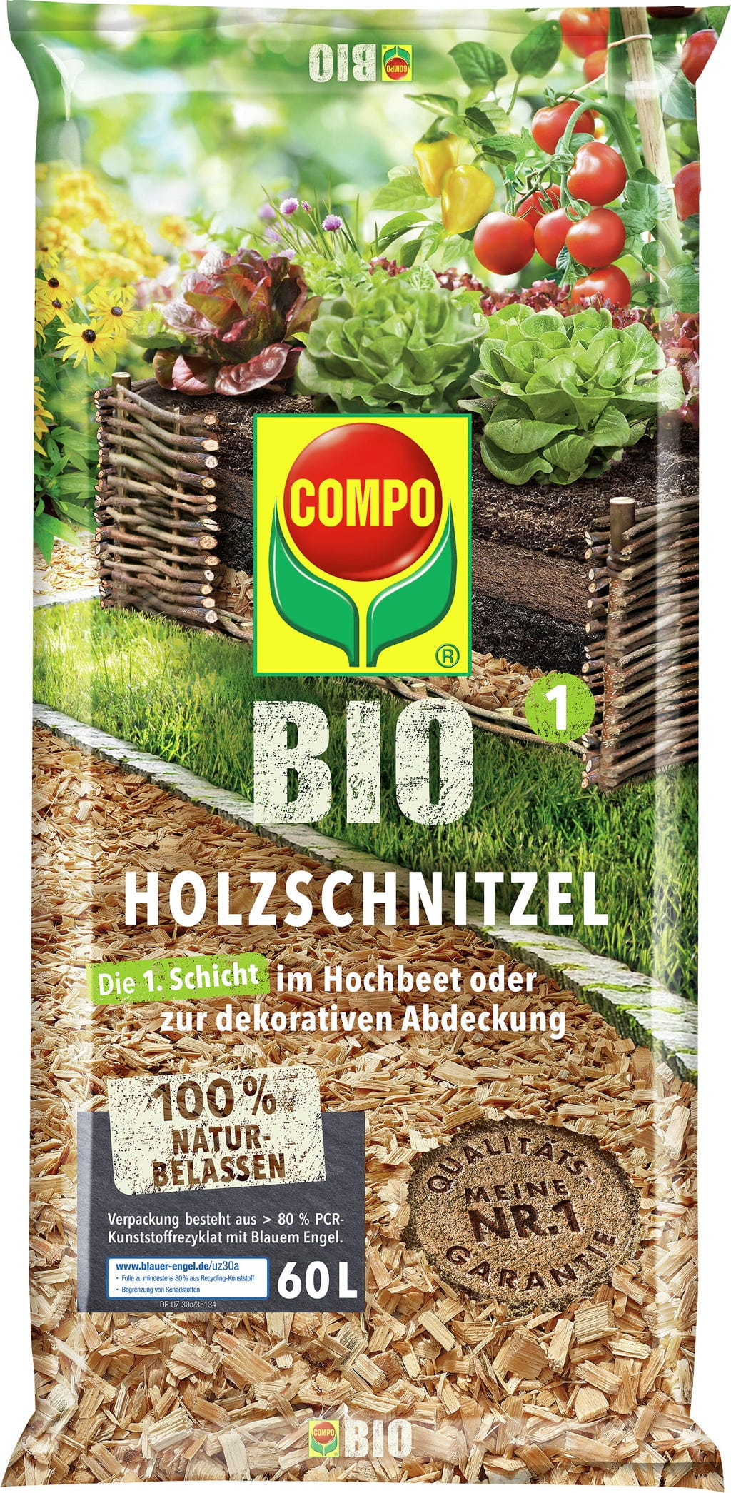 Compo Bio Holzschnitzel, 60 Liter