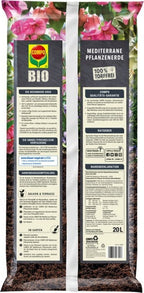 Compo BIO Mediterrane Pflanzenerde Torffrei, 20 L