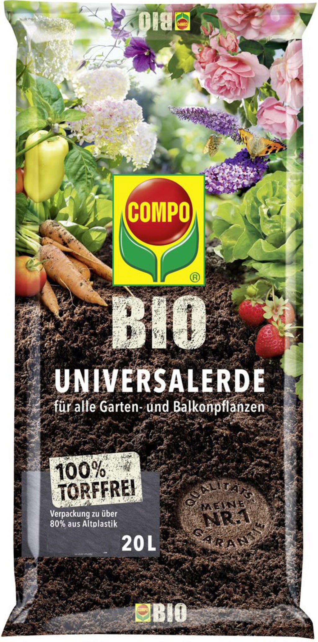 Compo BIO Universal-Erde Torffrei, 20 L