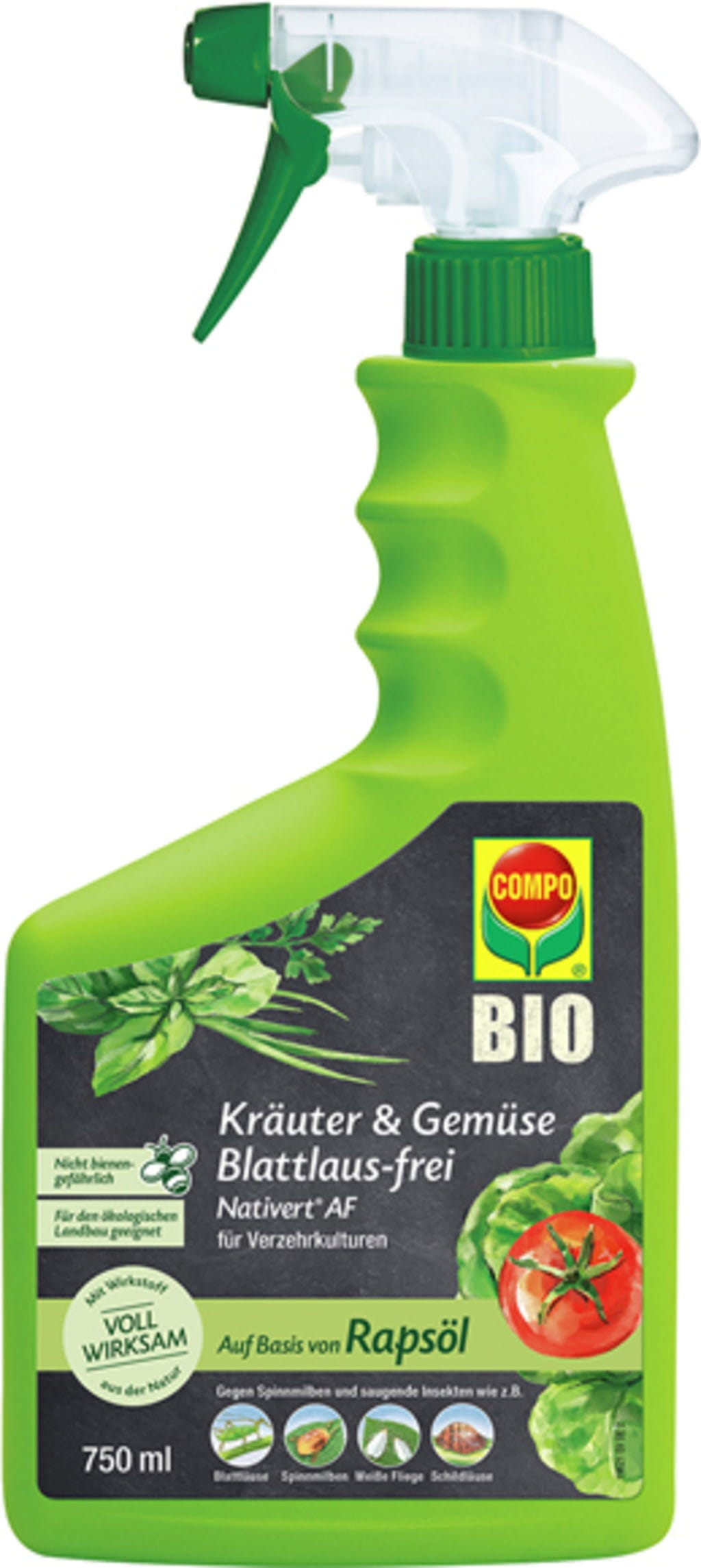 Compo Kräuter & Gemüse Blattlaus-frei Nativert® AF, 750 Ml - Reg. Nr. 3855-902