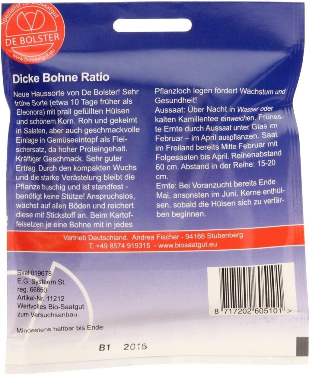  Dicke Bohne "Ratio", 75 G