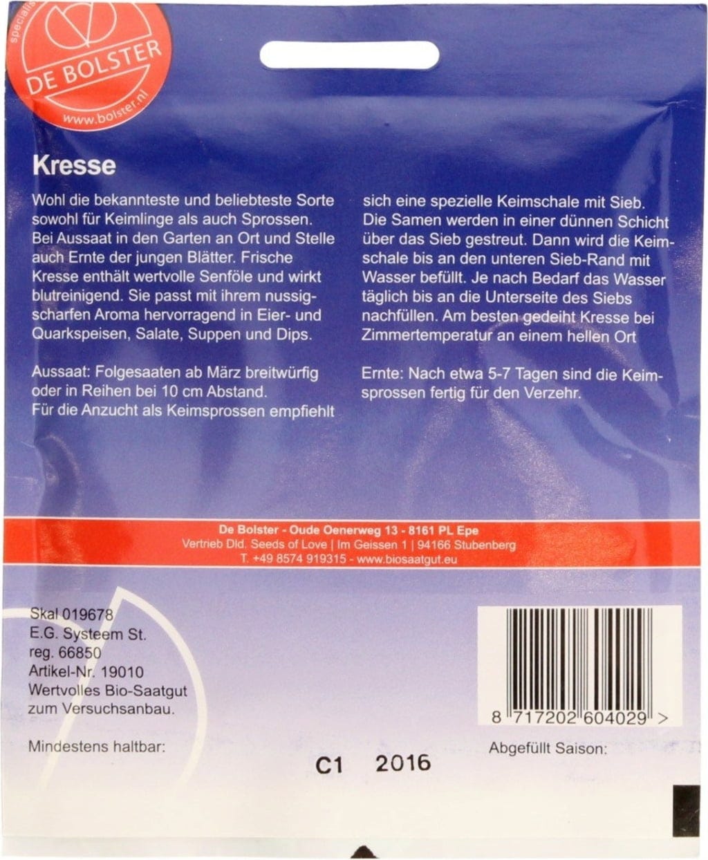  Keimsprossen "Kresse", 50 G
