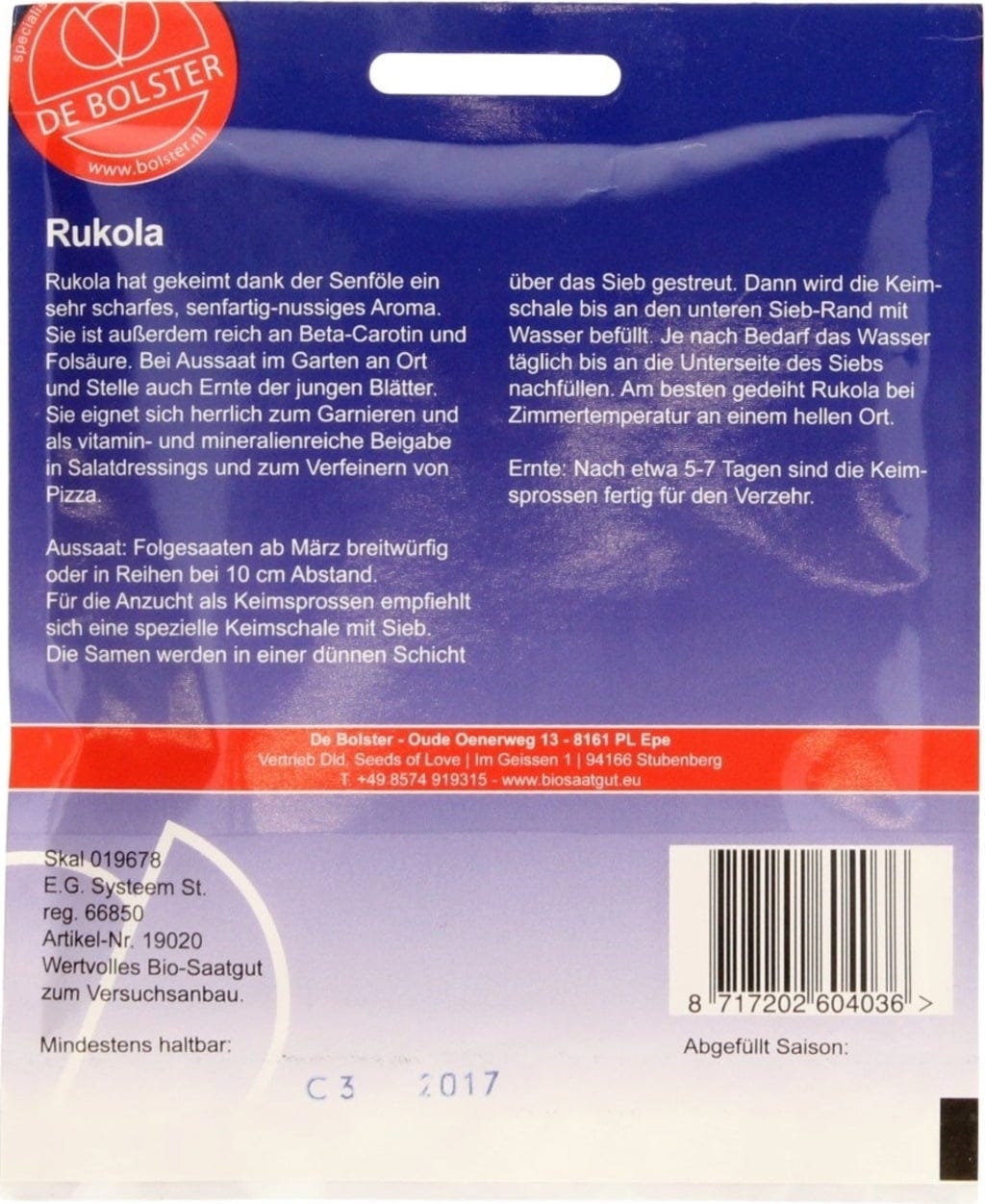  Keimsprossen "Rucola", 30 G