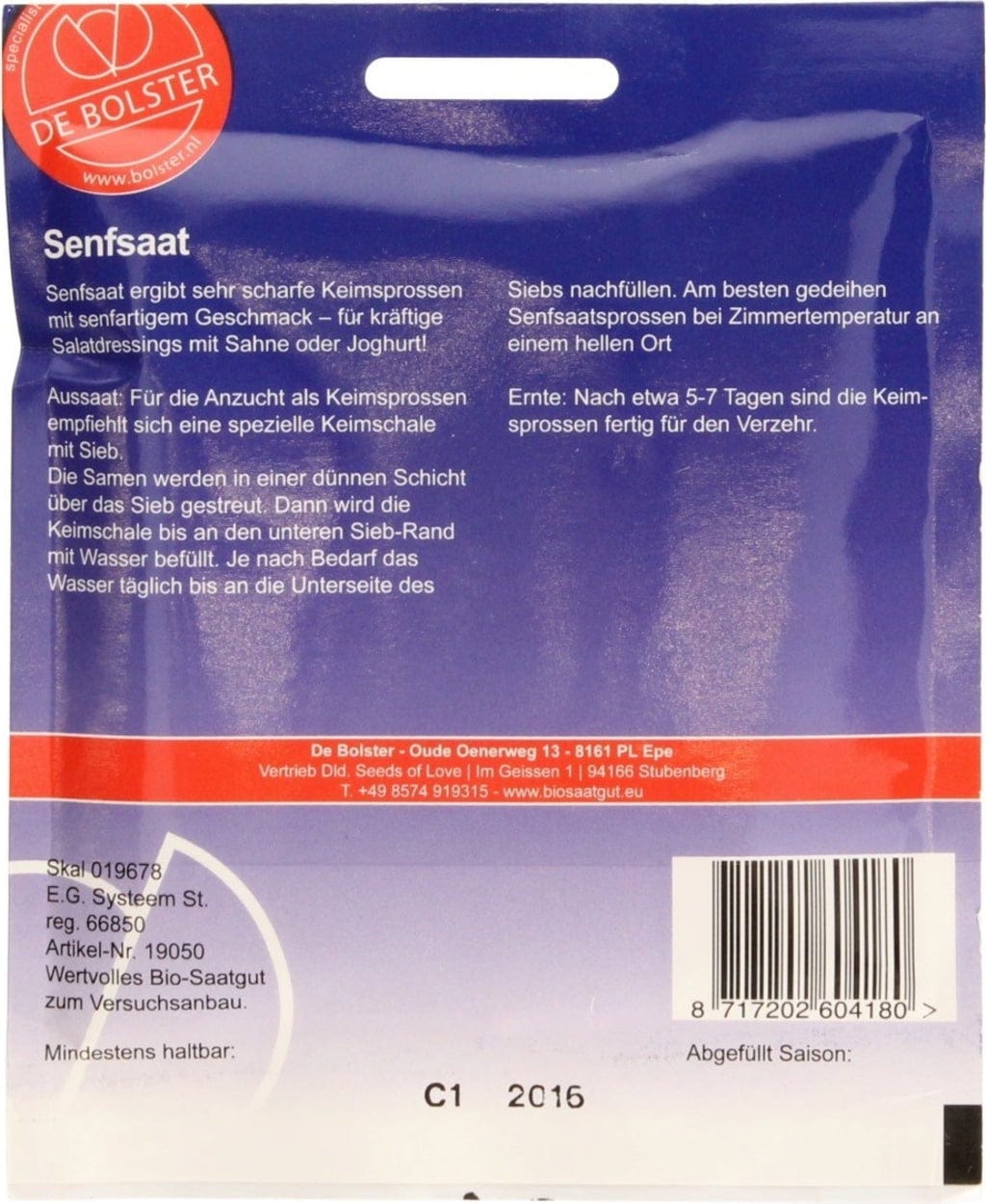  Keimsprossen "Senfsaat", 50 G