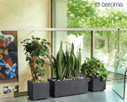  Pflanztopf "Quadro Millenium" Mit Wasserreservoir - Anthrazit, 39 Cm