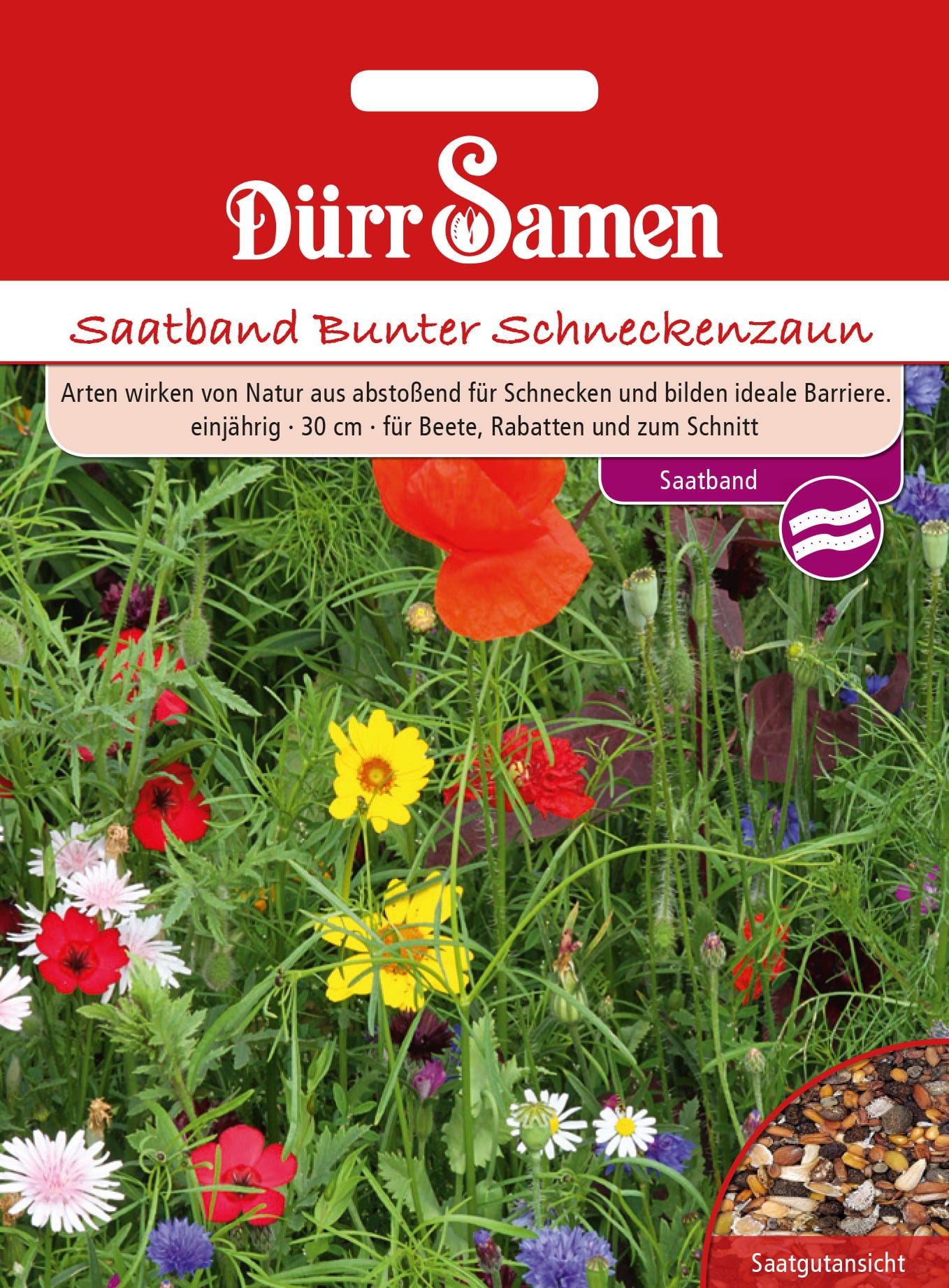  Saatband Bunter Schneckenzaun