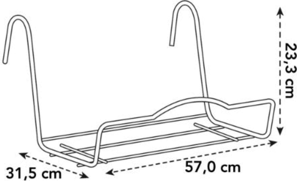 Elho Balkon Support Für Barcelona 70&90 Cm, Anthrazit