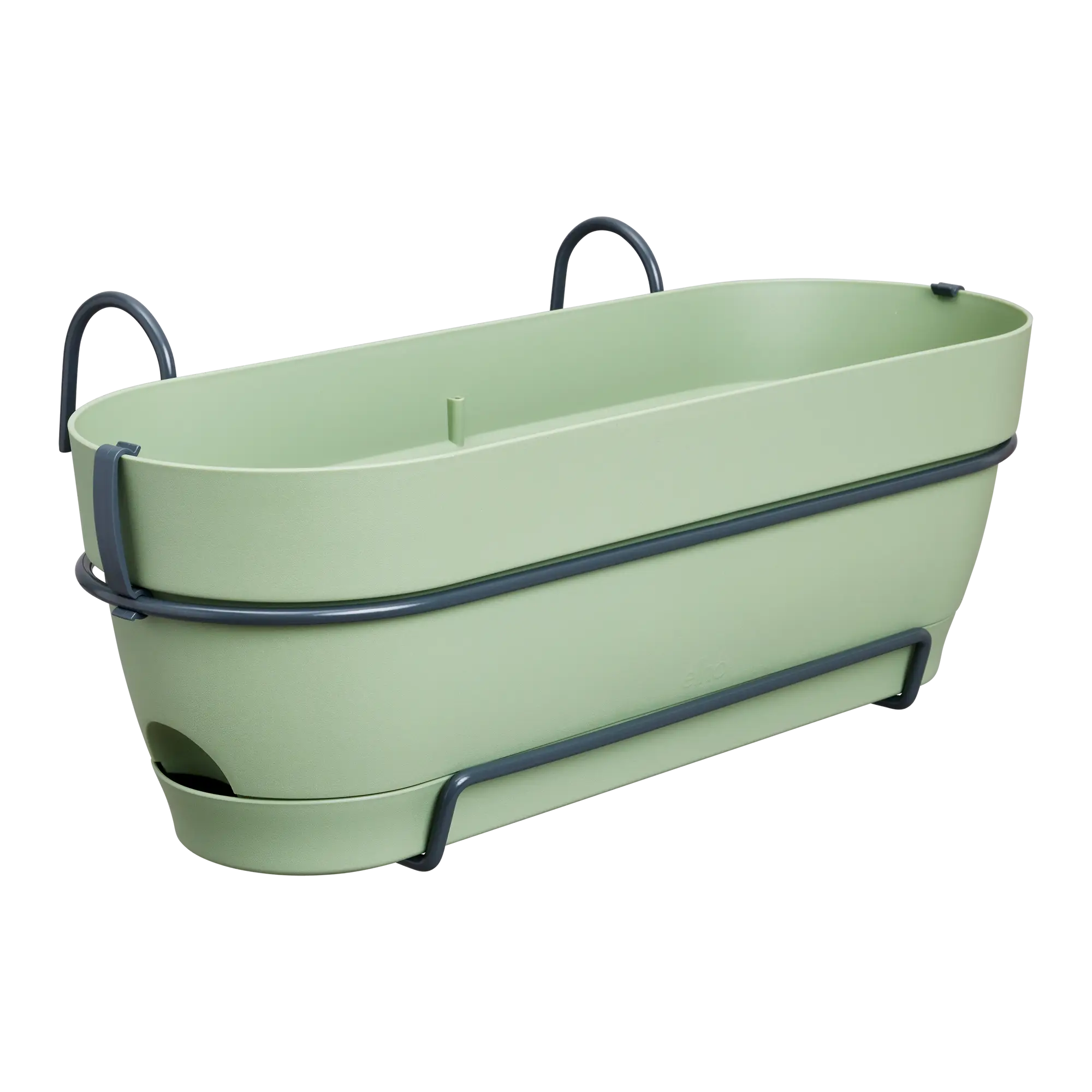 Elho Balkonkasten Vibia Campana Allin1, 50 Cm, Pistazien Grün