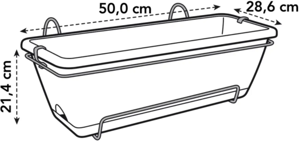 Elho Barcelona Allin1 50 Cm, Anthrazit