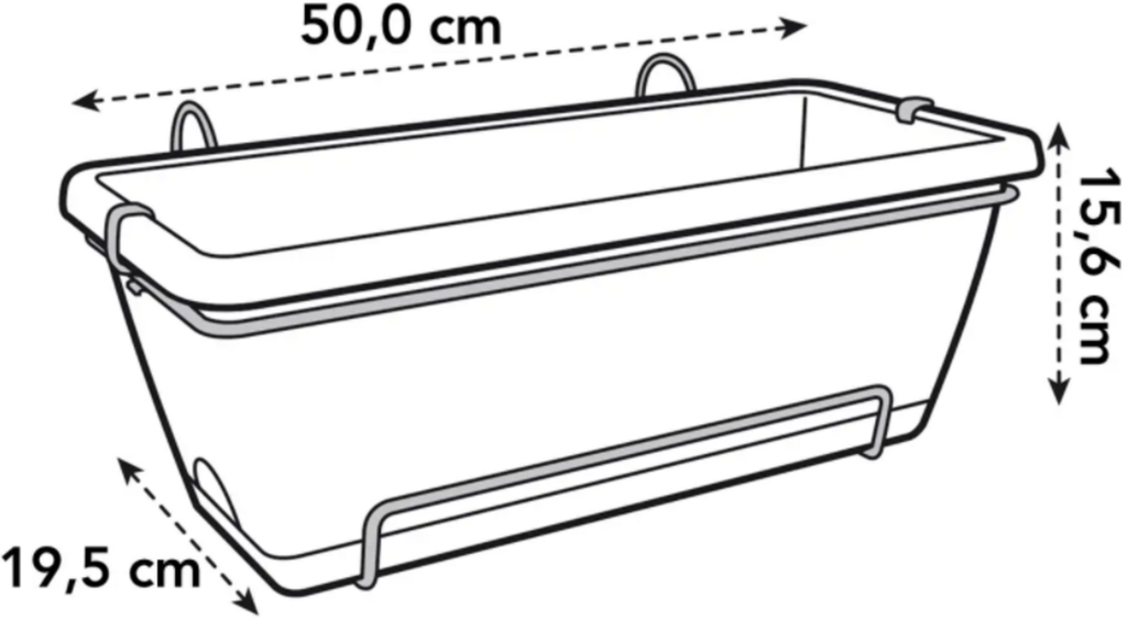 Elho Barcelona Balkonkasten 50 Cm, Pistazien Grün
