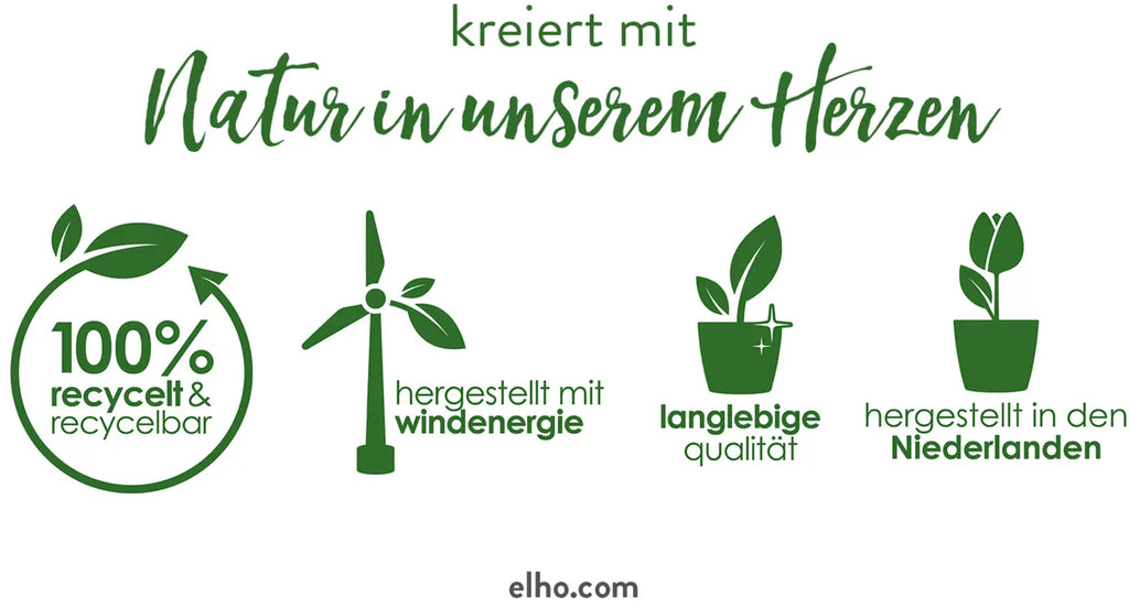 Elho Green Basics Anzuchtschale M, Lebhaft Schwarz