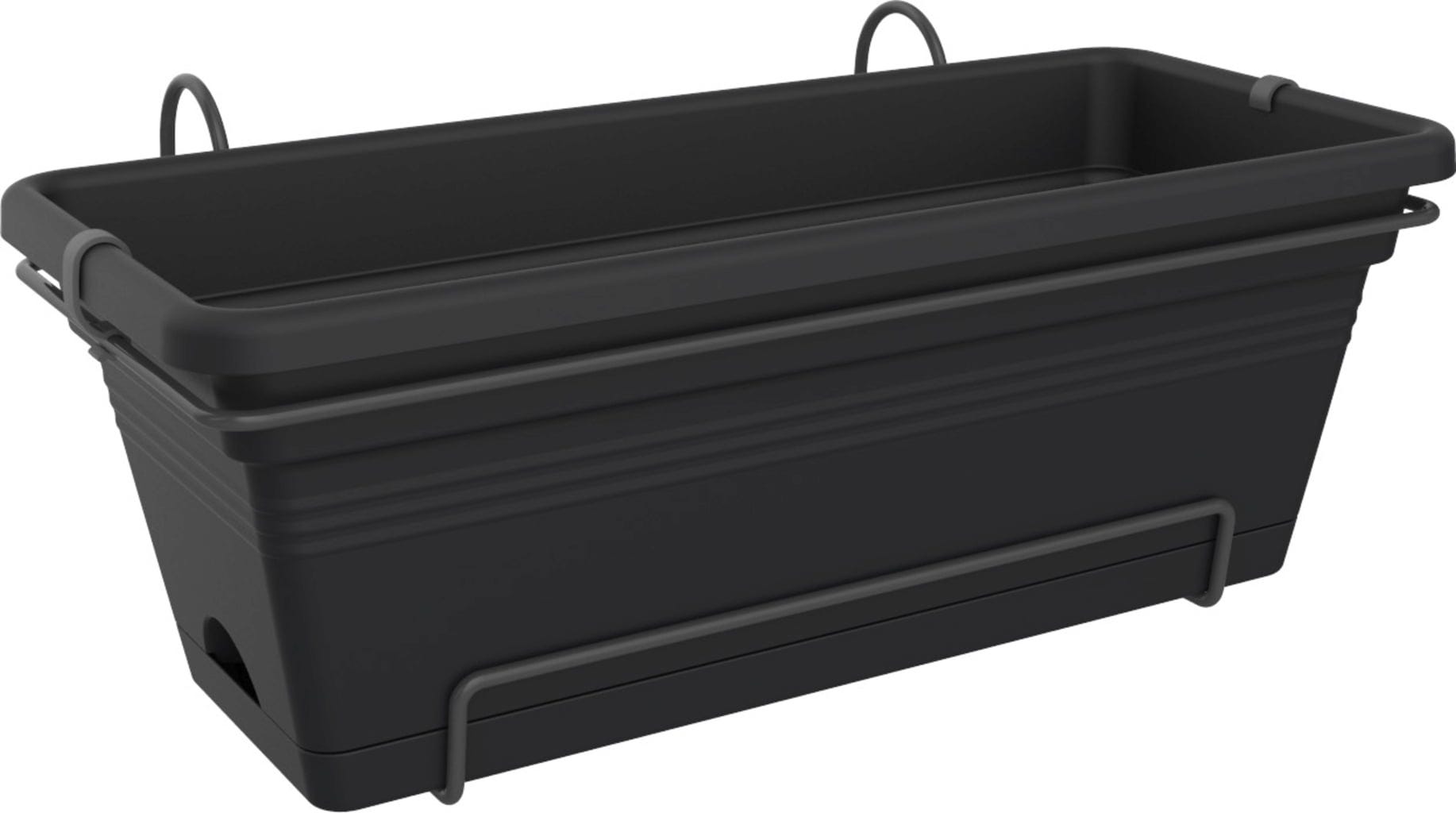 Elho Green Basics Balkonkasten Xl Allin1 55 Cm, Schwarz