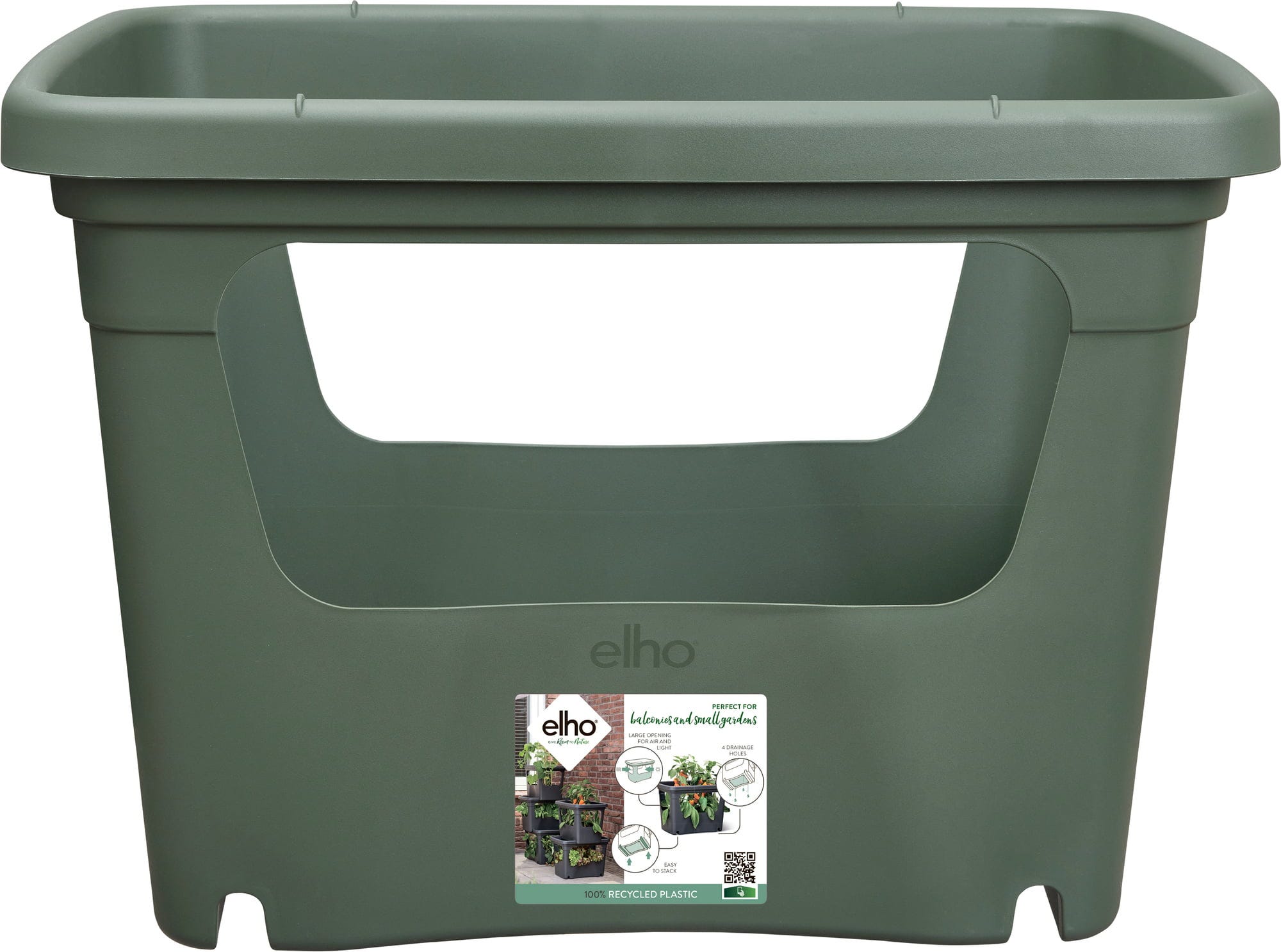 Elho Green Basics Stack & Grow Large, Laubgrün