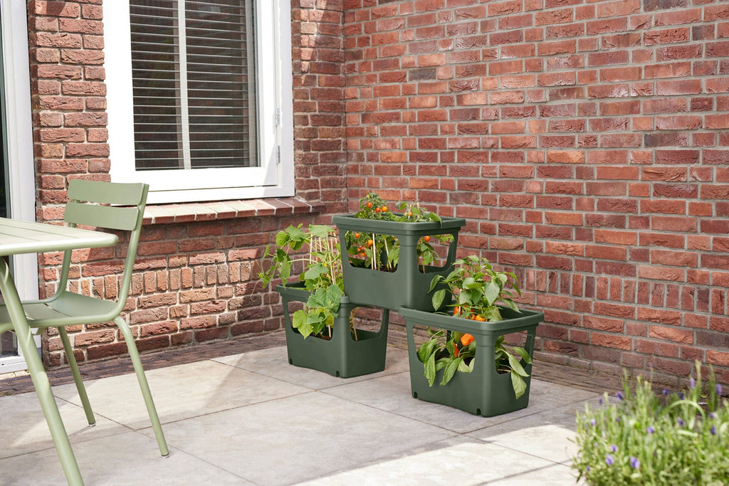 Elho Green Basics Stack & Grow Large, Laubgrün