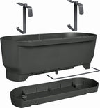 Elho Greenville Easy Balcony 52 Cm, Living Schwarz