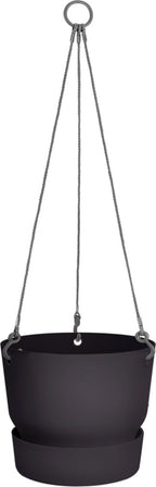 Elho Greenville Hängeampel 24 Cm, Lebhaft Schwarz