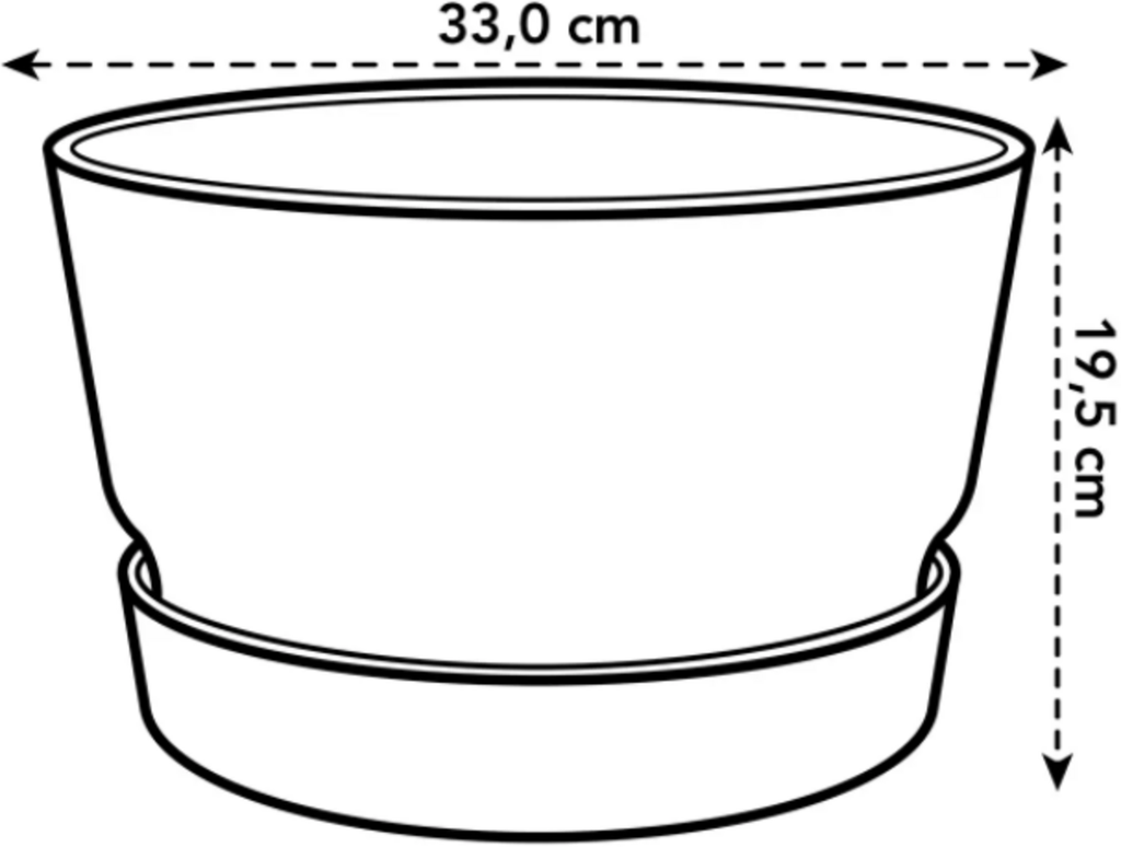 Elho Greenville Schale 33 Cm, Laubgrün