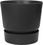 Elho Greenville Topf Rund 18 Cm, Living Schwarz