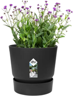 Elho Greenville Topf Rund 18 Cm, Living Schwarz