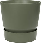 Elho Greenville Topf Rund 30 Cm, Laubgrün