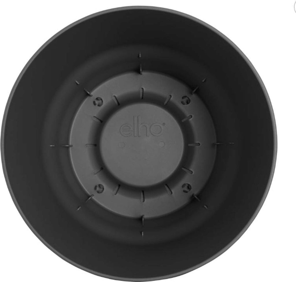 Elho Greenville Topf Rund 47 Cm, Lebhaft Schwarz