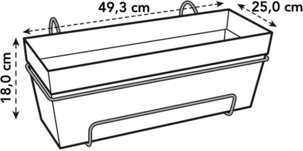 Elho Loft Urban Balkonkasten Allin1 50, Anthrazit