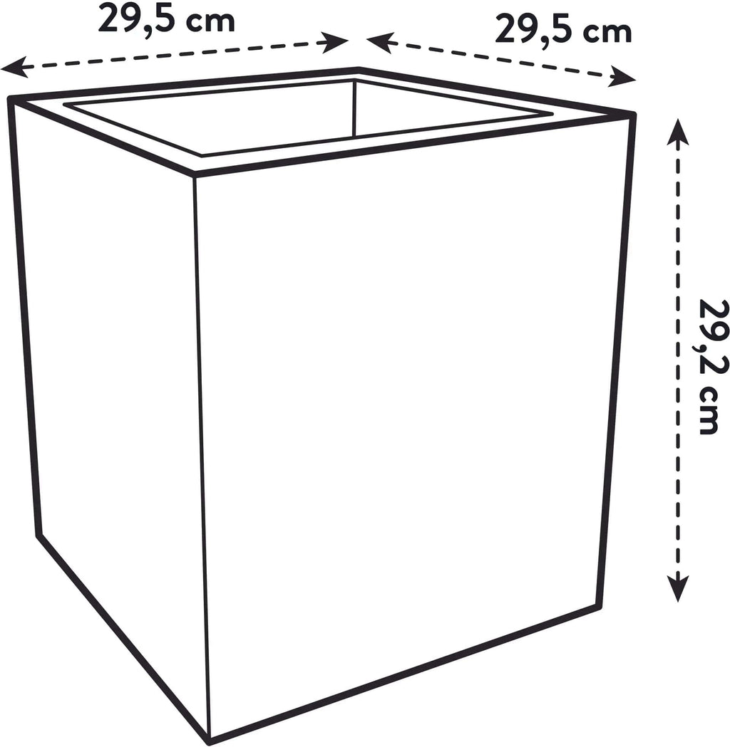 Elho Pflanztopf Vivo Next Quadrat - 30 Cm, Living Schwarz