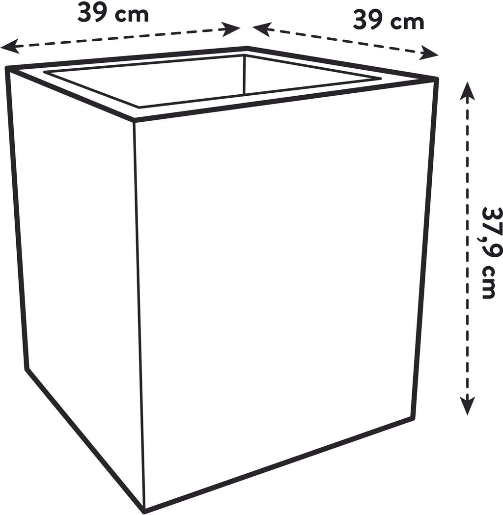 Elho Pflanztopf Vivo Next Quadrat - 40 Cm, Living Schwarz