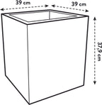 Elho Pflanztopf Vivo Next Quadrat - 40 Cm, Living Schwarz