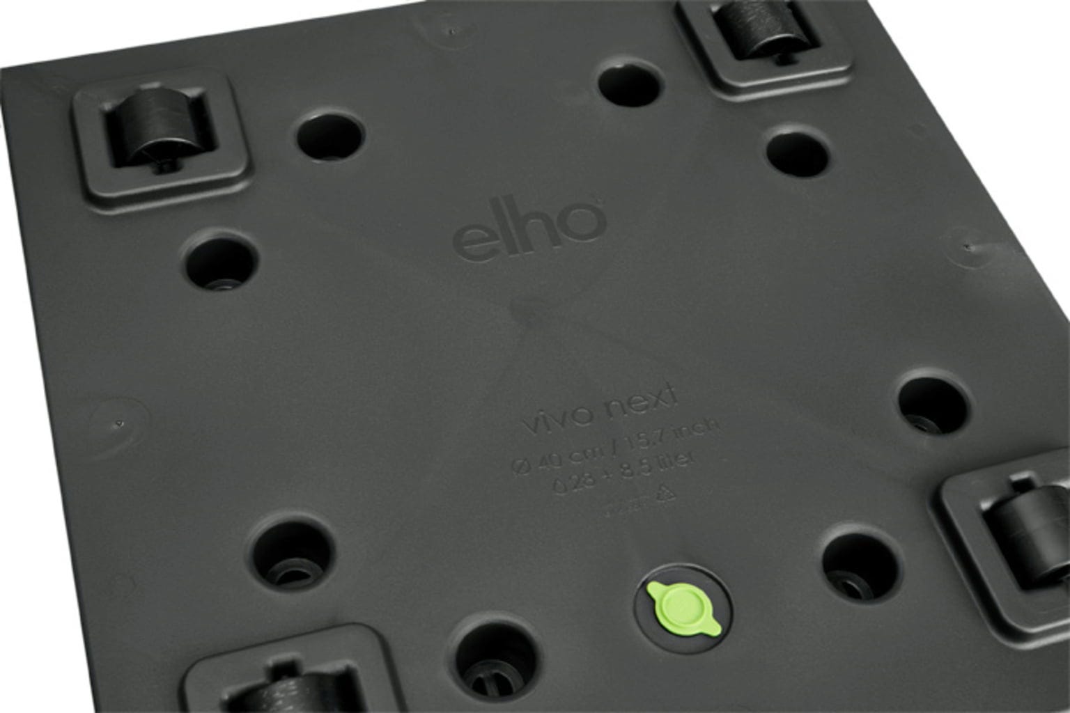 Elho Pflanztopf Vivo Next Quadrat - 40 Cm, Living Schwarz