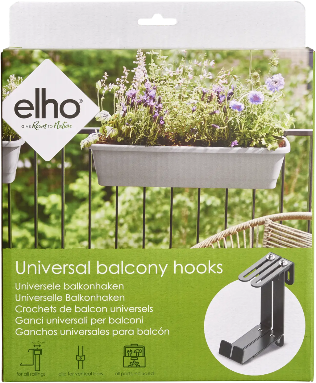 Elho Universal Balkonkasten-Halter Metall